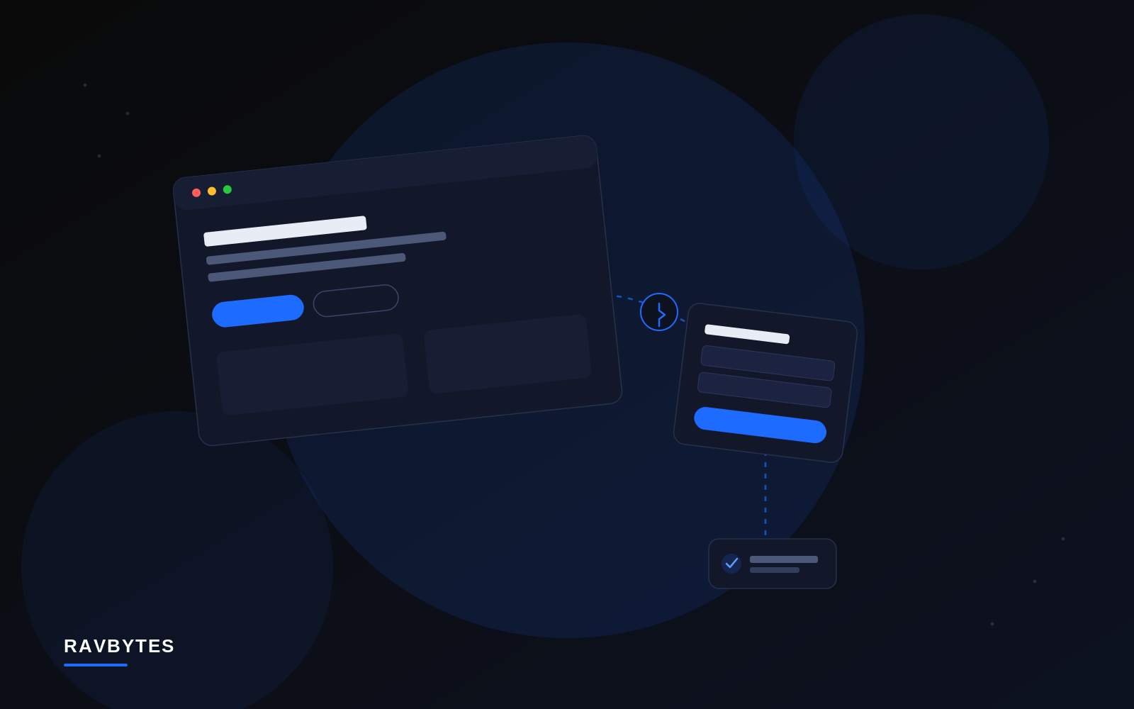Illustration of a website connecting to an automated lead capture and follow-up system